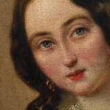 Biedermeierliches Portrait mit Frau und Kind - photo 4