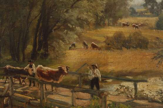 Süddeutsche Sommerlandschaft mit Fluss - photo 3 Süddeutsche Sommerlandschaft mit Fluss - photo 3