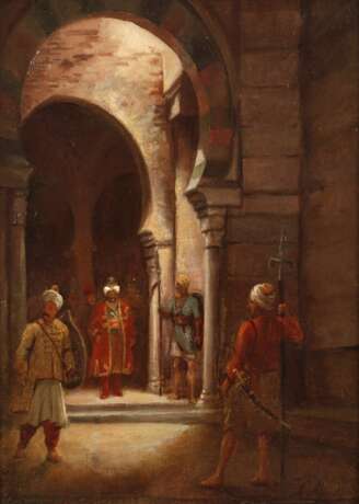 Orientalischer Herrscher mit Wachen - photo 1 Orientalischer Herrscher mit Wachen - photo 1