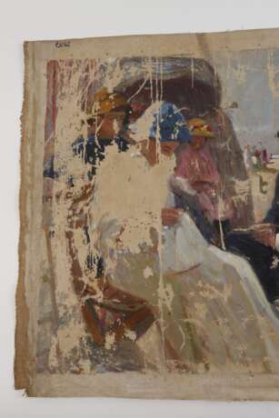 Gemäldefragment mit Strandszene - Foto 3 Gemäldefragment mit Strandszene - Foto 3