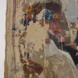 Gemäldefragment mit Strandszene - Foto 3