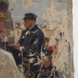 Gemäldefragment mit Strandszene - Foto 4