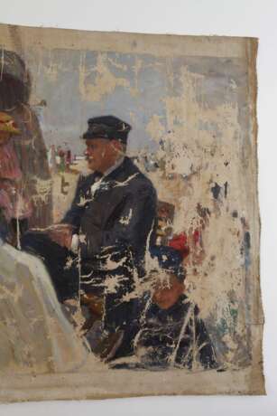 Gemäldefragment mit Strandszene - Foto 4 Gemäldefragment mit Strandszene - Foto 4