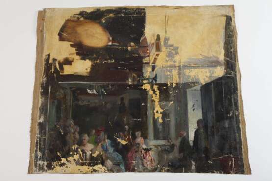 Gemäldefragment mit Strandszene - Foto 6 Gemäldefragment mit Strandszene - Foto 6