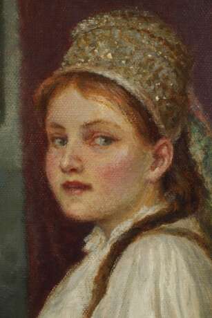 Josef Bárta, Mädchen mit Tracht im Interieur - Foto 4