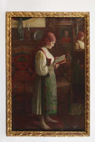 Josef Bárta, attr., Mädchen mit Buch - Foto 2