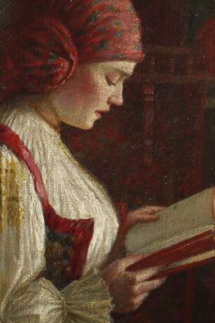 Josef Bárta, attr., Mädchen mit Buch - Foto 4