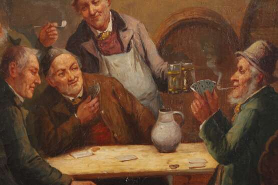 Constant Byon, attr., Kartenspieler im Weinkeller - photo 4 Constant Byon, attr., Kartenspieler im Weinkeller - photo 4