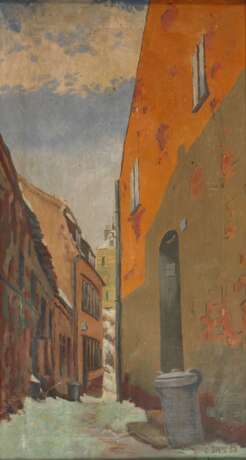 Jakob Dietz, attr., Winterliche Straße in Karlsbad - photo 1 Jakob Dietz, attr., Winterliche Straße in Karlsbad - photo 1