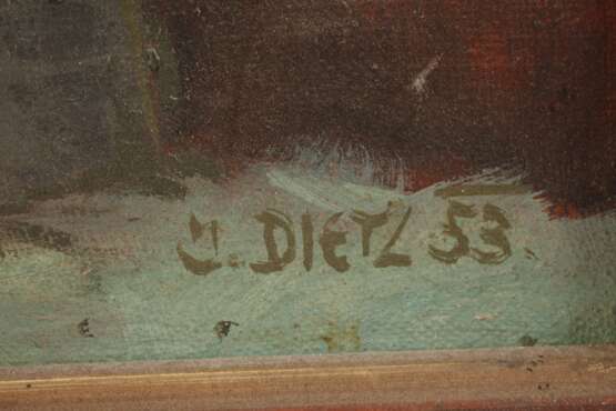 Jakob Dietz, attr., Winterliche Straße in Karlsbad - photo 3 Jakob Dietz, attr., Winterliche Straße in Karlsbad - photo 3