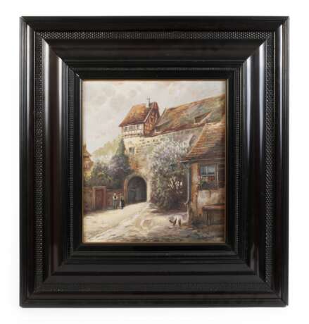 Max Herterich, attr., Kleinstadtidyll Rothenburg - photo 1 Max Herterich, attr., Kleinstadtidyll Rothenburg - photo 1