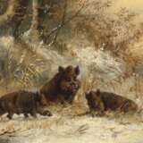 Moritz Müller-München, Wildschweinrotte im Winter - photo 1