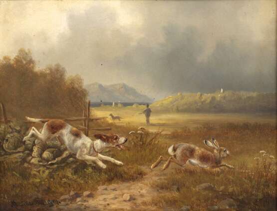 Moritz Müller-München, Hasenjagd - photo 1 Moritz Müller-München, Hasenjagd - photo 1