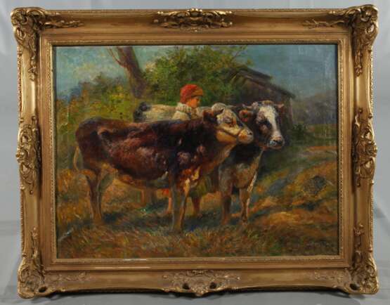 Gustav Prucha, Hirtin mit Kühen - фото 2 Gustav Prucha, Hirtin mit Kühen - фото 2