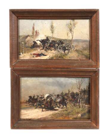 Ludwig Putz, Zwei kleine Schlachtenszenen - Foto 1