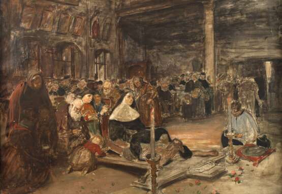 Max Thedy, Ölstudie zu "Adoratio Crucis" - photo 1 Max Thedy, Ölstudie zu "Adoratio Crucis" - photo 1