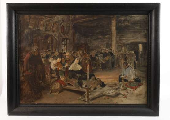 Max Thedy, Ölstudie zu "Adoratio Crucis" - photo 2 Max Thedy, Ölstudie zu "Adoratio Crucis" - photo 2