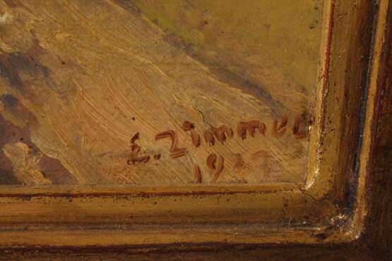 Ernst Zimmer, attr., Postkutsche auf der Landstraße - photo 3 Ernst Zimmer, attr., Postkutsche auf der Landstraße - photo 3