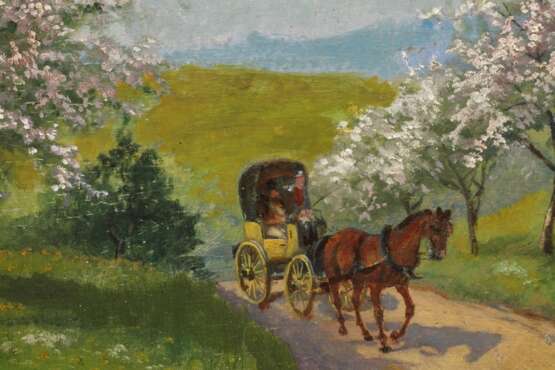 Ernst Zimmer, attr., Postkutsche auf der Landstraße - photo 4 Ernst Zimmer, attr., Postkutsche auf der Landstraße - photo 4