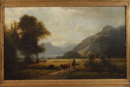 Idyllische Sommerlandschaft mit Viehhirtin - photo 2 Idyllische Sommerlandschaft mit Viehhirtin - photo 2