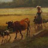 Idyllische Sommerlandschaft mit Viehhirtin - photo 3