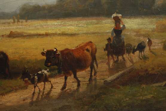 Idyllische Sommerlandschaft mit Viehhirtin - photo 3 Idyllische Sommerlandschaft mit Viehhirtin - photo 3