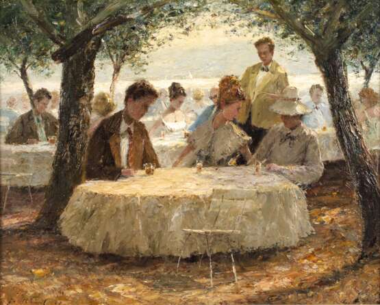 Josef Klarl, "Kaffeegarten am Wörthersee" - photo 1 Josef Klarl, "Kaffeegarten am Wörthersee" - photo 1