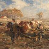 Piet Leysing, Bauer mit Ochsen bei der Feldarbeit - photo 1