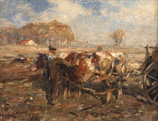 Piet Leysing, Bauer mit Ochsen bei der Feldarbeit - photo 1