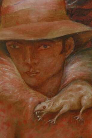 H. Popp, Junge Frau mit Hut und Ratte - photo 4