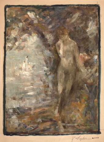 Julius Seyler, Damenakt am Ufer - фото 1
