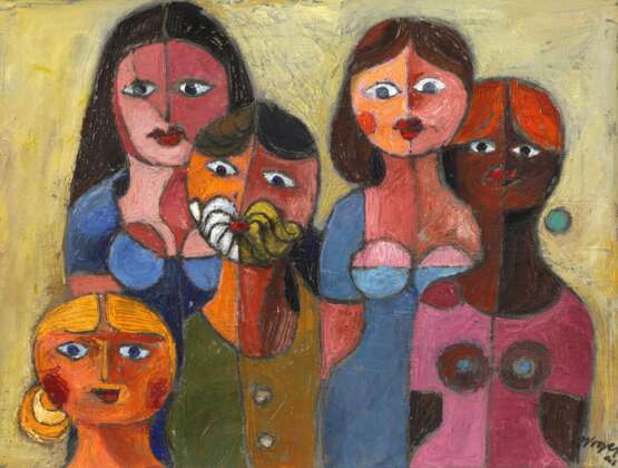 Alfred Vogel, attr., Modernes Gruppenportrait - photo 1