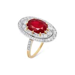 RUBY AND DIAMOND RING ATTRIBUTED TO CARTIER