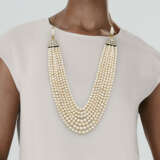 INDIAN REVERSIBLE NATURAL PEARL, SEED PEARL, DIAMOND AND ENAMEL NECKLACE - photo 2