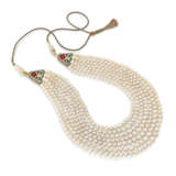 INDIAN REVERSIBLE NATURAL PEARL, SEED PEARL, DIAMOND AND ENAMEL NECKLACE - photo 3