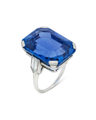 CARTIER ART DECO SAPPHIRE AND DIAMOND RING - Foto 1 CARTIER ART DECO SAPPHIRE AND DIAMOND RING - Foto 1