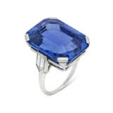 CARTIER ART DECO SAPPHIRE AND DIAMOND RING - photo 1