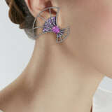 JAR COLOURED SAPPHIRE AND DIAMOND EARRINGS - photo 2