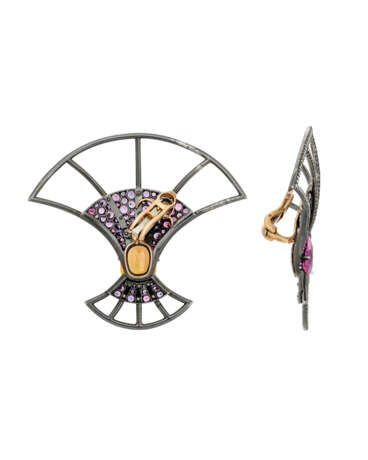 JAR COLOURED SAPPHIRE AND DIAMOND EARRINGS - Foto 3 JAR COLOURED SAPPHIRE AND DIAMOND EARRINGS - Foto 3