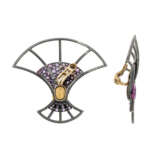 JAR COLOURED SAPPHIRE AND DIAMOND EARRINGS - photo 3