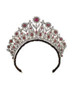 Rubin. FINE LATE 19TH CENTURY RUBY AND DIAMOND TIARA/NECKLACE Rubin. FINE LATE 19TH CENTURY RUBY AND DIAMOND TIARA/NECKLACE