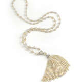 NATURAL PEARL, SEED PEARL AND DIAMOND SAUTOIR - photo 1