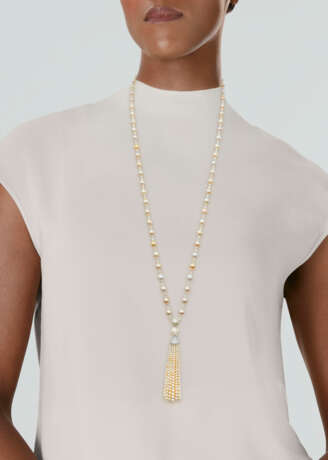 NATURAL PEARL, SEED PEARL AND DIAMOND SAUTOIR - Foto 2 NATURAL PEARL, SEED PEARL AND DIAMOND SAUTOIR - Foto 2