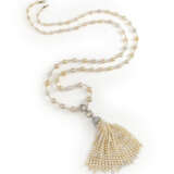 NATURAL PEARL, SEED PEARL AND DIAMOND SAUTOIR - photo 3