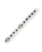 Cristal de roche. CARTIER ART DECO ROCK CRYSTAL, ENAMEL AND DIAMOND BRACELET