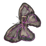 JAR PETRIFIED WOOD, COLOURED SAPPHIRE AND SPINEL `PAPILLON DE NUIT` BROOCH - photo 4