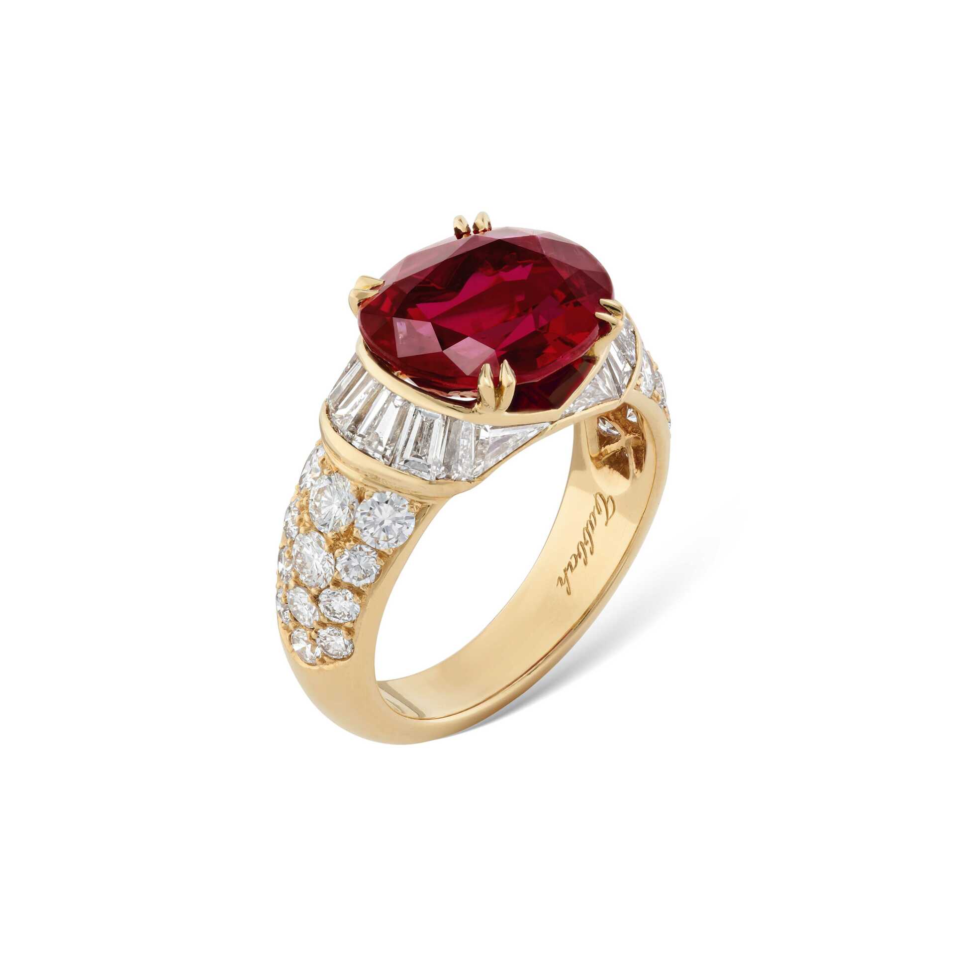 RUBY AND DIAMOND RING, MOUNT BY TABBAH RUBY AND DIAMOND RING, MOUNT BY TABBAH