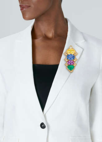 BULGARI MULTI-GEM CLIP-BROOCH - фото 2