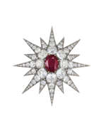 Rubin. SUPERB LATE 19TH CENTURY RUBY AND DIAMOND STAR PENDANT/BROOCH Rubin. SUPERB LATE 19TH CENTURY RUBY AND DIAMOND STAR PENDANT/BROOCH