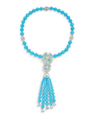 BULGARI TURQUOISE, TOURMALINE, AQUAMARINE AND DIAMOND &#39;FIOREVER&#39; NECKLACE